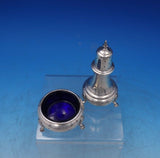 Shell by Mueck-Cary Sterling Silver Salt Pepper Set 2pc Cobalt Liner (#6808-2)