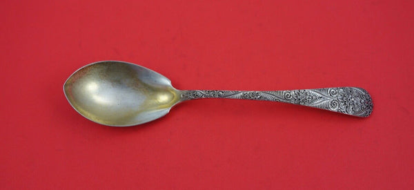 Antique Engraved by Tiffany and Co Sterling Silver Berry Spoon pointed GW 9"