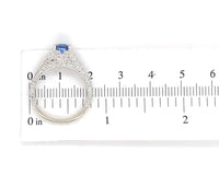 14k White Gold 1.15 Carat Genuine Natural Sapphire and Diamond Ring (#J7178)