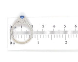 14k White Gold 1.15 Carat Genuine Natural Sapphire and Diamond Ring (#J7178)