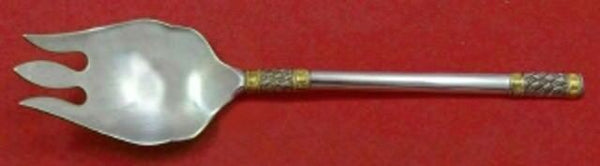 Aegean Weave Gold by Wallace Sterling Silver Ice Cream Spork Custom 6 1/2"