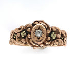 10k Yellow Gold Victorian Men's Wedding Band Ring w/ Diamond Size 10.75 (#J6285)