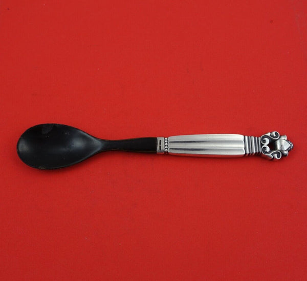 Acorn by Georg Jensen Sterling Silver Condiment Spoon HH with Black Implement 7"