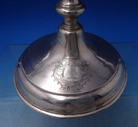Kalo Sterling Silver Candlestick Pair Handwrought with Family Crest (#7177)