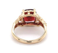 10k Yellow Gold 1.68ct Deep Red Genuine Natural Garnet Ring Size 6.25 (#J6386)