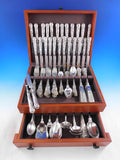Bacchanalian English Sterling Silver Flatware Service Set 99 pieces Bacchus Wine