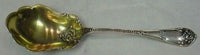 Rustic by Towle Sterling Silver Preserve Spoon Gold Washed 7 3/4" Antique