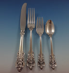 Grande Baroque by Wallace Sterling Silver Flatware Set 12 Service Dinner 53 Pcs