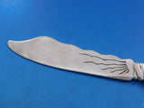 Lap Over Acid Etched by Tiffany Sterling Silver Fish Knife Shells Seaweed 7 7/8"