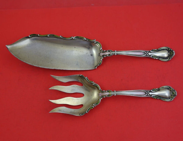 Chantilly by Gorham Sterling Silver Fish Serving Set 2pc w/Enamel Applied Lacing