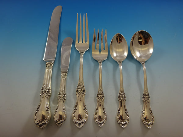 Wild Rose by International Sterling Silver Flatware Service Set 38 Pieces