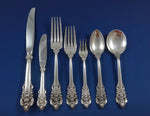 Grande Baroque by Wallace Sterling Silver Flatware Set For 8 Service 58 Pieces