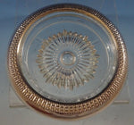 Sterling Silver and Glass Coaster 4" Diameter (#2493)