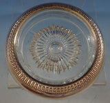 Sterling Silver and Glass Coaster 4" Diameter (#2493)