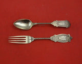 Twist by TC Garrett Coin Silver Baby Set 2pc 5" Infant Heirloom Silverware