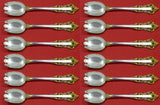 Golden Medici by Gorham Sterling Silver Ice Cream Dessert Fork Custom Set 12p 6"