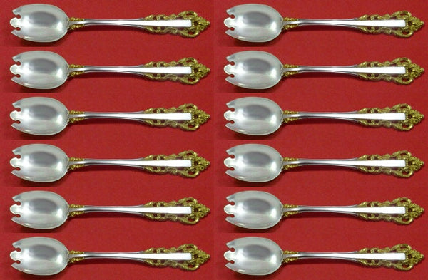 Golden Medici by Gorham Sterling Silver Ice Cream Dessert Fork Custom Set 12p 6"