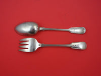 Fiddle Thread by James Robinson Sterling Silver Salad Serving Set unusual
