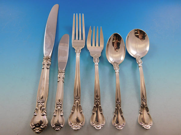 Chantilly by Gorham Sterling Silver Flatware Set for 12 Service 79 Pc Place Size