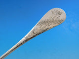 Brite-Cut by Unknown Sterling Silver Preserve Spoon w/ Ferns and Flowers 6 1/2"