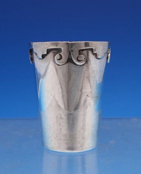 Mexican Sterling Silver Shot Glass Handwrought Bernice Goodspeed Aztec (#7729)