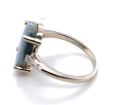 13k Gold 3.04 Carat Australian Genuine Natural Opal and Diamond Ring (#J6456)