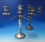Prelude by International Sterling Silver Candelabra Pair 3-Light #12465 (#5608)