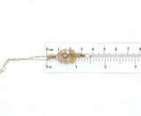 10k Yellow Gold Victorian Diamond Lavaliere Pendant with Leaves (#J5545)