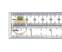 10k Yellow Gold 3.73 Carat Genuine Natural Peridot Ring Size 6.75 (#J6384)