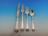 Saga by Mylius Brodrene 830 Silver Flatware Set Service 50 pcs Norwegian Pierced