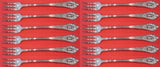 Rose Point by Wallace Sterling Silver Cocktail Fork 5 1/2" Set of 12