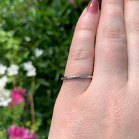 18k White Gold Wedding Band Ring Size 6.5 Jewelry (#J7283)