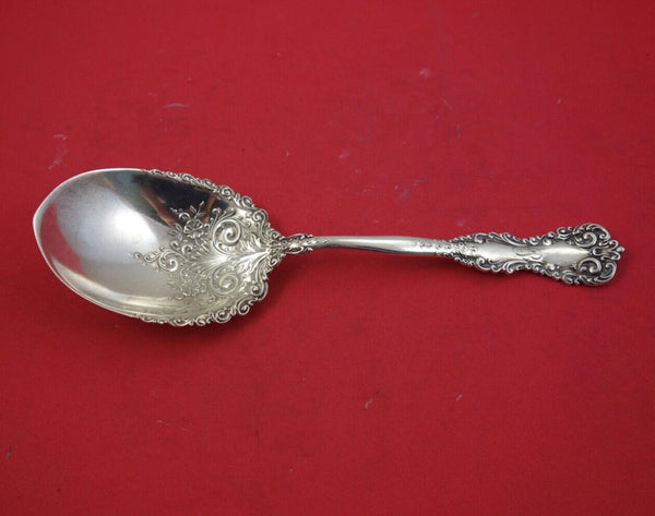 Revere By International Sterling Silver Berry Spoon fancy 8 1/2"