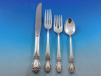 Brocade by International Sterling Silver Flatware Set For 8 Service 53 Pieces