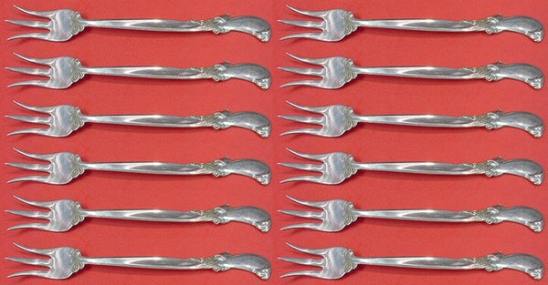 Waltz of Spring by Wallace Sterling Silver Cocktail Fork Set 12 pieces 5 5/8"