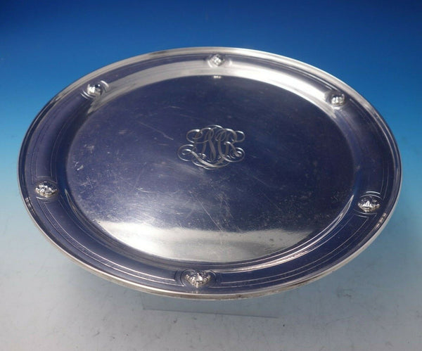 J E Caldwell Sterling Silver Serving Tray with Applied Rosettes 21 ozt. (#5196)