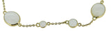 18k Yellow Gold 6.5ct Genuine Natural Moonstone Bracelet Jewelry (#J4560)