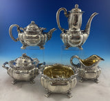 Chrysanthemum by Tiffany and Co Sterling Silver Tea Set 5pc (#8855) Beautiful!
