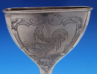 Wm Kerr Sterling Silver Wine Funnel Rooster Holding Glass #53 4.75" (#8385)