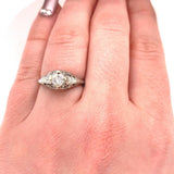 14k Gold Art Deco .37ct Genuine Natural Diamond Filigree Engagement Ring #J5445