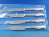 Silver Melody International Sterling Silver Steak Knife Set 4pc Serrated Custom