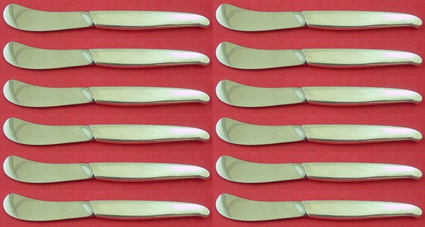 Contour by Towle Sterling Silver Butter Spreader HH Paddle Set 12 pcs 6 1/8"