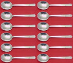 Hampton by Tiffany and Co Sterling Silver Cream Soup Spoon Set 12 pieces 7"