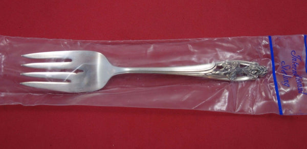 Silver Iris by International Sterling Silver Salad Fork 6 1/2" New