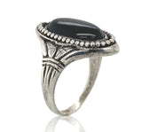 Sterling Kalo Black Onyx Ring Handwrought by Bjarne Axness Size 7.25 (#J6850)