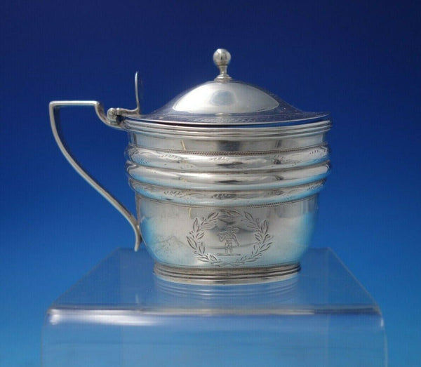 George III by John Emes English Sterling Silver Mustard Pot with Crest (#5439)