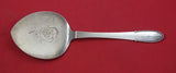 Beaded by Georg Jensen Sterling Silver Tomato Server 1930 w/ flowers 8 3/8"