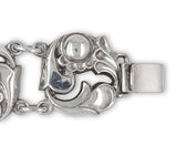 Handwrought LaPaglia Sterling Silver Floral Bracelet #140 7" Long (#J7252)