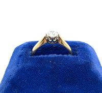 14k Gold Antique 1/2 Carat European Cut Genuine Natural Diamond Ring (#J5352)