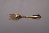 Grande Baroque Gold by Wallace Sterling Silver Lemon Fork 3-tine 5 1/2" Vermeil